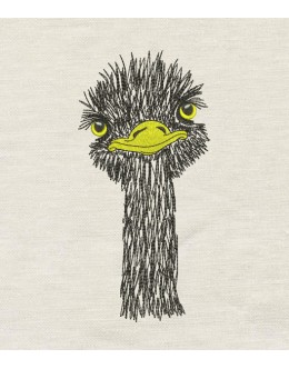 Baby Ostrich embroidery design