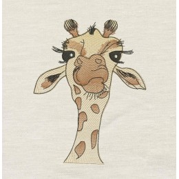 Giraffe art embroidery design