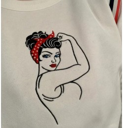 Rosie The Riveter Machine Embroidery