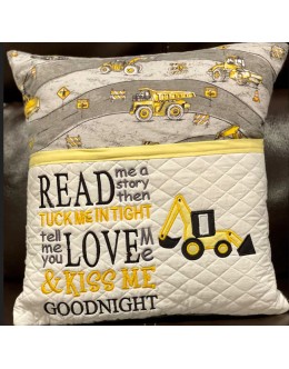 Digger with read me a story reading pillow