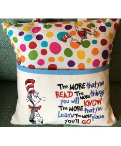 Dr. Seuss embroidery with the more that you read designs