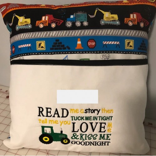 Tractor Read Me Story Embroidery Design
