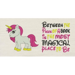 Unicorn girl with Between the Pages