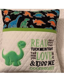Dinosaur with read me a story reading pillow