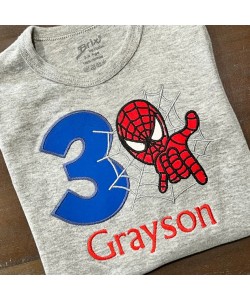 Spiderman with number 3 birthday