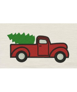 Truck tree Christmas design