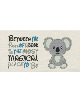 Koala applique with Between the Pages