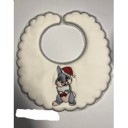Baby bibs bunny in the hoop embroidery design