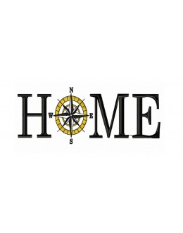 Compass home embroidery design