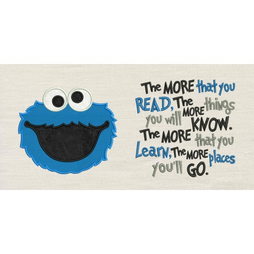 Cookie monster with the more that you read