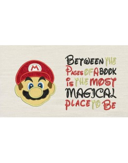 Mario applique with Between the Pages