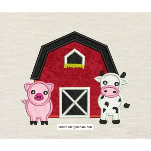 Barn Animals embroidery design