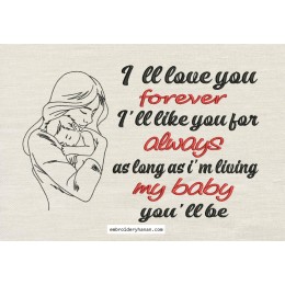 I'll love you forever V3 embroidery