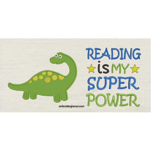 Dinosaur grand v2 with Reading is My Superpower