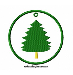 Tree christmas Ornament in the hoop