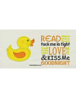 Baby duck with read me story