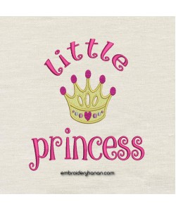 Little Princess embroidery design