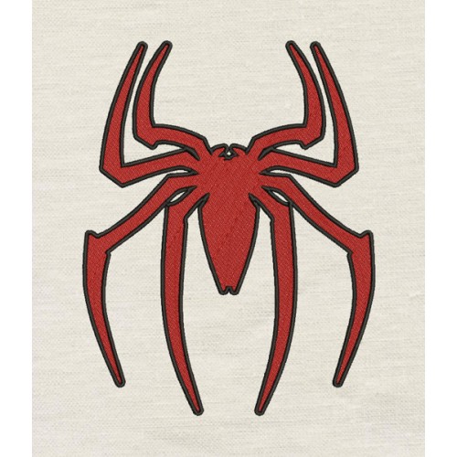 Logo spiderman embroidery design