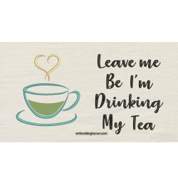 Cup Tea With Leave Me Reading Pillow