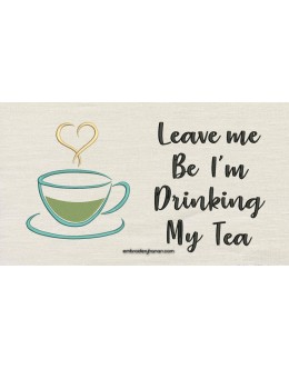 Tea Cup With Leave Me Reading Pillow