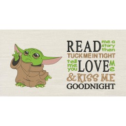 Baby yoda With read me a story Reading Pillow