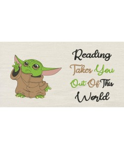 Baby yoda With reading takes you