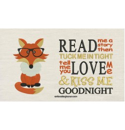 Fox Embroidery Glasse With read me a story
