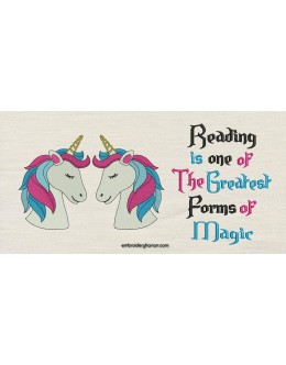 Two unicorn with Reading is one