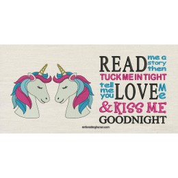 Two unicorn with read me a story