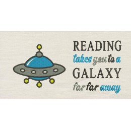 Spaceship with reading takes you Reading Pillow