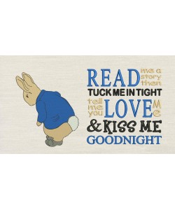 Peter Rabbit embroidery With read me a story