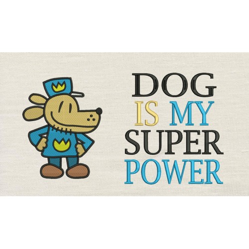 Dog man with dog is my superpower reading pillow embroidery designs