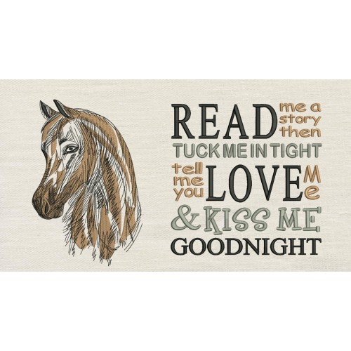 Horse with read me a story Reading Pillow