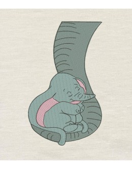Baby Dumbo embroidery design