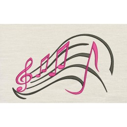 MUSICAL NOTES V2 Embroidery Design