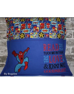 Spiderman embroidery with read me a story