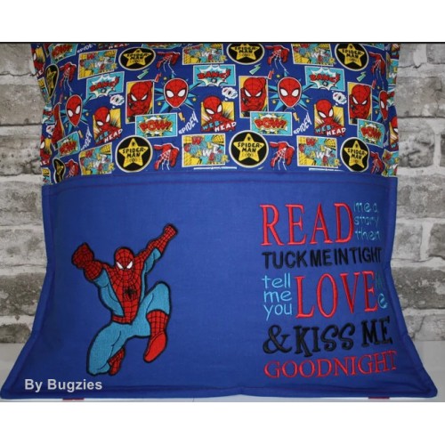 Spiderman embroidery with read me a story