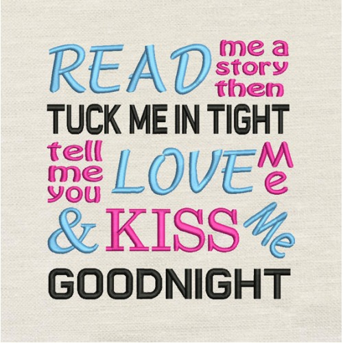 Read me a story embroidery design