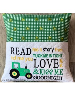 Tractor Read me story reading pillow