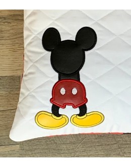 Mickey mouse behind embroidery design