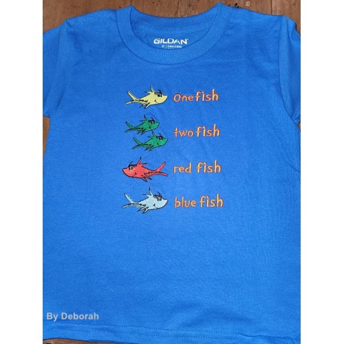 One Fish Two Fish Embroidery Design