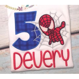 Spiderman with number 5 birthday