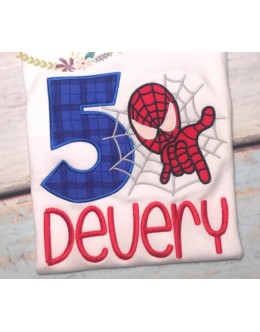 Spiderman with number 5 birthday