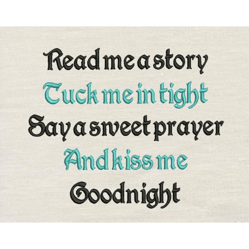 Read me story embroidery design