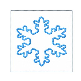 Snowflake quilt block in the hoop