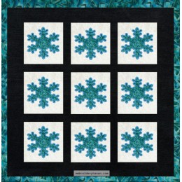 Snowflake quilt block in the hoop design