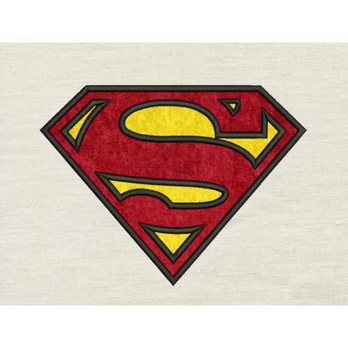 Superman logo embroidery design