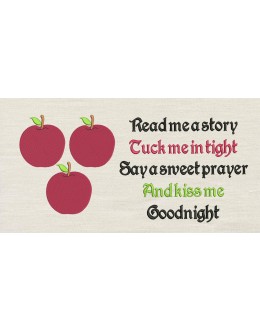 Apples with read me a story prayer