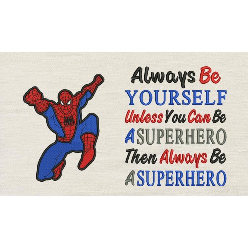 Spiderman with Always superhero designs