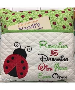 Ladybug with reading is dreaming read reading Pillow